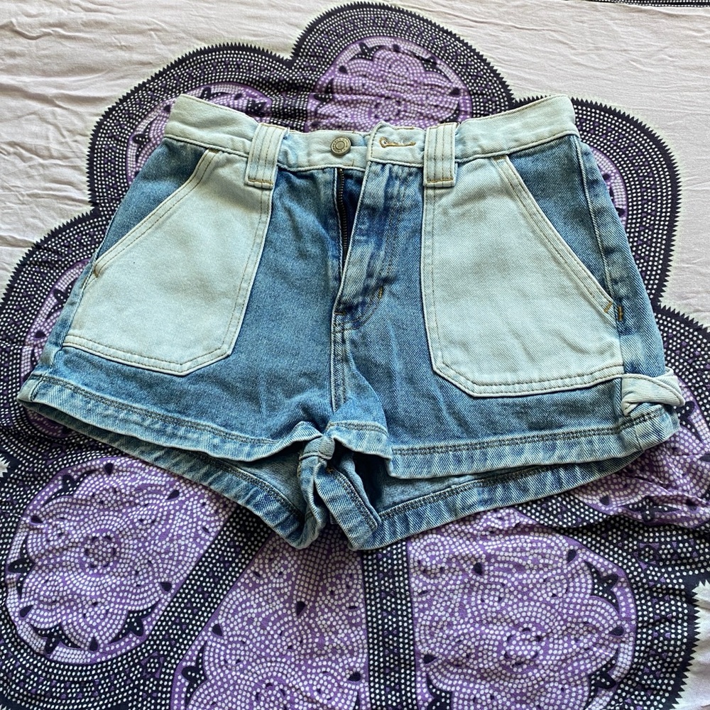 PacSun Two-Tone Blue Jean Shorts